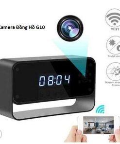 Camera Đồng Hồ Để Bàn G10 Wifi, hồng ngoại quay đêm 4K